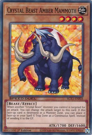 Crystal Beast Amber Mammoth (SGX1-ENF03) - Speed Duel GX: Duel Academy Box 1st Edition Speed Duel GX: Duel Academy Box Yugioh Single Squirtle Squad Card Shop.