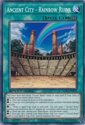 Ancient City - Rainbow Ruins (SGX1-ENF10) - Speed Duel GX: Duel Academy Box 1st Edition Speed Duel GX: Duel Academy Box Yugioh Single Squirtle Squad Card Shop.