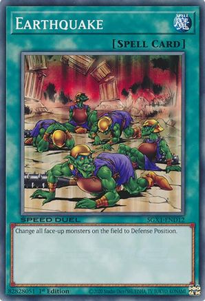 Earthquake (SGX1-END12) - Speed Duel GX: Duel Academy Box 1st Edition Speed Duel GX: Duel Academy Box Yugioh Single Squirtle Squad Card Shop.