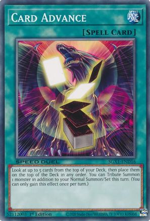 Card Advance (SGX1-END16) - Speed Duel GX: Duel Academy Box 1st Edition Speed Duel GX: Duel Academy Box Yugioh Single Squirtle Squad Card Shop.