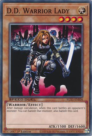 D.D. Warrior Lady (SGX1-ENE04) - Speed Duel GX: Duel Academy Box 1st Edition Speed Duel GX: Duel Academy Box Yugioh Single Squirtle Squad Card Shop.