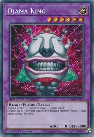 Ojama King (Secret Rare) (SGX1-ENC21) - Speed Duel GX: Duel Academy Box 1st Edition Speed Duel GX: Duel Academy Box Yugioh Single Squirtle Squad Card Shop.