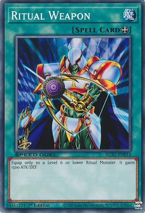 Ritual Weapon (SGX1-ENE14) - Speed Duel GX: Duel Academy Box 1st Edition Speed Duel GX: Duel Academy Box Yugioh Single Squirtle Squad Card Shop.