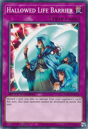 Hallowed Life Barrier (SGX1-ENE18) - Speed Duel GX: Duel Academy Box 1st Edition Speed Duel GX: Duel Academy Box Yugioh Single Squirtle Squad Card Shop.