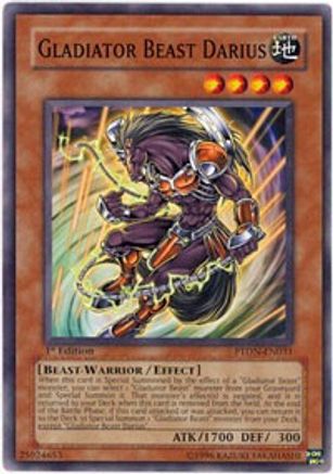 Gladiator Beast Darius (PTDN-EN031) - Phantom Darkness 1st Edition Phantom Darkness Yugioh Single Squirtle Squad Card Shop.