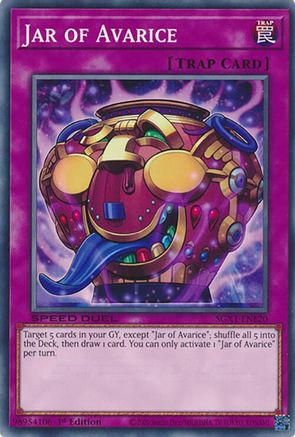Jar of Avarice (SGX1-ENE20) - Speed Duel GX: Duel Academy Box 1st Edition Speed Duel GX: Duel Academy Box Yugioh Single Squirtle Squad Card Shop.
