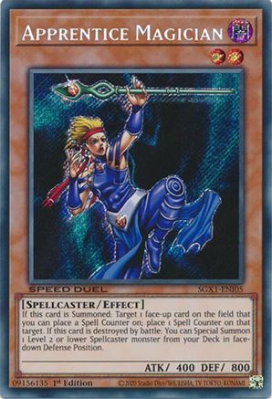 Apprentice Magician (Secret Rare) (SGX1-ENI05) - Speed Duel GX: Duel Academy Box 1st Edition Speed Duel GX: Duel Academy Box Yugioh Single Squirtle Squad Card Shop.