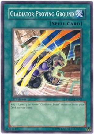 Gladiator Proving Ground (PTDN-EN061) - Phantom Darkness Unlimited Phantom Darkness Yugioh Single Squirtle Squad Card Shop.