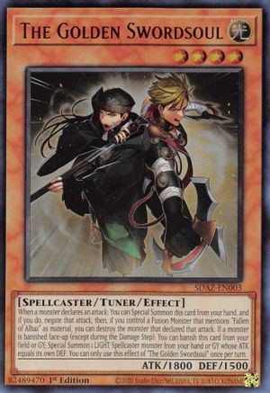 The Golden Swordsoul (SDAZ-EN003) - Structure Deck: Albaz Strike 1st Edition Structure Deck: Albaz Strike Yugioh Single Squirtle Squad Card Shop.