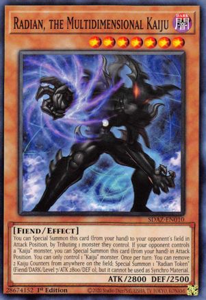 Radian, the Multidimensional Kaiju (SDAZ-EN010) - Structure Deck: Albaz Strike 1st Edition Structure Deck: Albaz Strike Yugioh Single Squirtle Squad Card Shop.