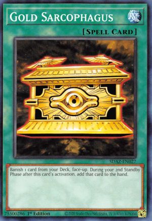 Gold Sarcophagus (SDAZ-EN027) - Structure Deck: Albaz Strike 1st Edition Structure Deck: Albaz Strike Yugioh Single Squirtle Squad Card Shop.