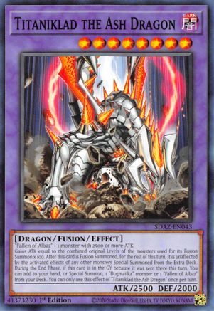 Titaniklad the Ash Dragon (SDAZ-EN043) - Structure Deck: Albaz Strike 1st Edition Structure Deck: Albaz Strike Yugioh Single Squirtle Squad Card Shop.