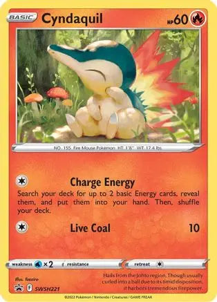 Cyndaquil SWSH221 - Holofoil Sword & Shield Promo - Pokémon TCG Card SWSH: Sword & Shield Promo Cards Pokemon Single Squirtle Squad Card Shop.