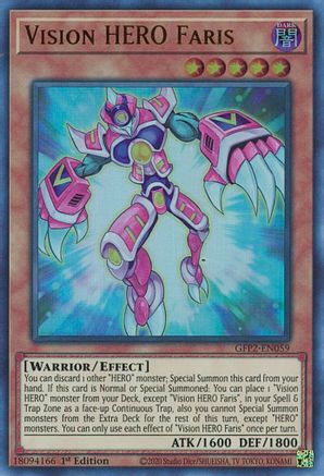 Vision HERO Faris (GFP2-EN059) - Ghosts From the Past: The 2nd Haunting 1st Edition Ghosts From the Past: The 2nd Haunting Yugioh Single Squirtle Squad Card Shop.