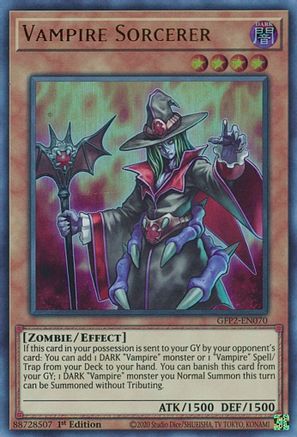 Vampire Sorcerer (GFP2-EN070) - Ghosts From the Past: The 2nd Haunting 1st Edition Ghosts From the Past: The 2nd Haunting Yugioh Single Squirtle Squad Card Shop.