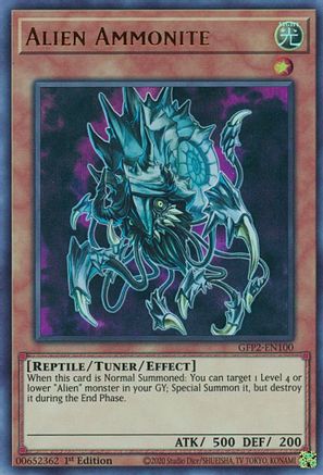 Alien Ammonite (GFP2-EN100) - Ghosts From the Past: The 2nd Haunting 1st Edition Ghosts From the Past: The 2nd Haunting Yugioh Single Squirtle Squad Card Shop.
