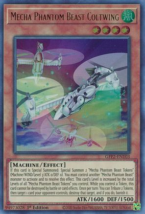 Mecha Phantom Beast Coltwing (GFP2-EN103) - Ghosts From the Past: The 2nd Haunting 1st Edition Ghosts From the Past: The 2nd Haunting Yugioh Single Squirtle Squad Card Shop.