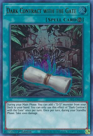 Dark Contract with the Gate (GFP2-EN159) - Ghosts From the Past: The 2nd Haunting 1st Edition Ghosts From the Past: The 2nd Haunting Yugioh Single Squirtle Squad Card Shop.