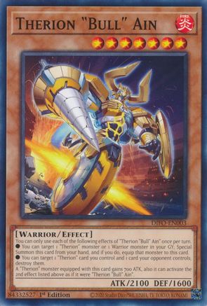 Therion "Bull" Ain (DIFO-EN003) - Dimension Force 1st Edition Dimension Force Yugioh Single Squirtle Squad Card Shop.