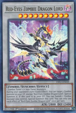Red-Eyes Zombie Dragon Lord (DIFO-EN039) - Dimension Force 1st Edition Dimension Force Yugioh Single Squirtle Squad Card Shop.