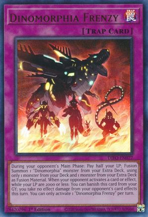 Dinomorphia Frenzy (DIFO-EN077) - Dimension Force 1st Edition Dimension Force Yugioh Single Squirtle Squad Card Shop.