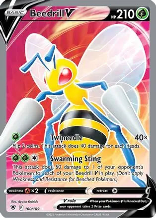 Beedrill V (Full Art) 160 - Holofoil SWSH10 Astral Radiance - Ultra Rare SWSH10: Astral Radiance Pokemon Single Squirtle Squad Card Shop.
