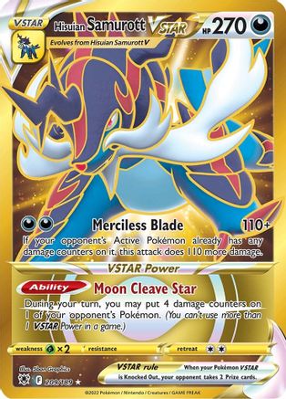 Hisuian Samurott VSTAR (Secret) (209) (Secret) 209 - Holofoil SWSH10 Astral Radiance - Secret Rare SWSH10: Astral Radiance Pokemon Single Squirtle Squad Card Shop.