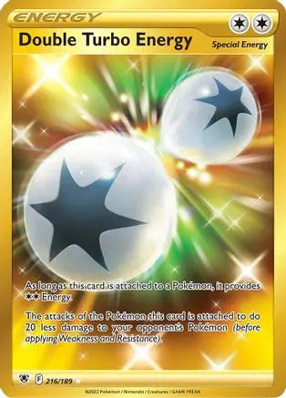 Double Turbo Energy (Secret) 216 - Holofoil SWSH10 Astral Radiance - Secret Rare SWSH10: Astral Radiance Pokemon Single Squirtle Squad Card Shop.