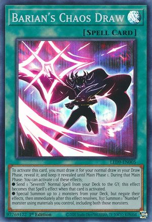 Barian's Chaos Draw (LED9-EN005) - Legendary Duelists: Duels From the Deep 1st Edition Legendary Duelists: Duels From the Deep Yugioh Single Squirtle Squad Card Shop.