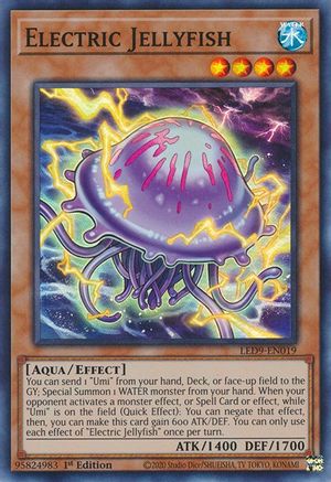Electric Jellyfish (LED9-EN019) - Legendary Duelists: Duels From the Deep 1st Edition Legendary Duelists: Duels From the Deep Yugioh Single Squirtle Squad Card Shop.