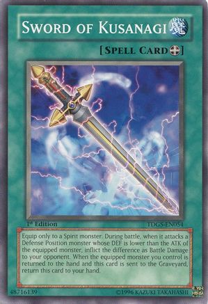 Sword of Kusanagi (TDGS-EN054) - The Duelist Genesis 1st Edition The Duelist Genesis Yugioh Single Squirtle Squad Card Shop.