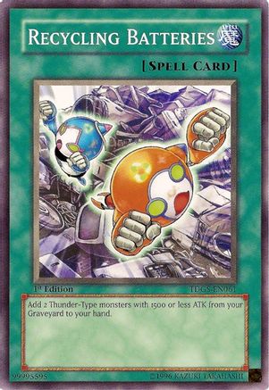 Recycling Batteries (TDGS-EN061) - The Duelist Genesis 1st Edition The Duelist Genesis Yugioh Single Squirtle Squad Card Shop.