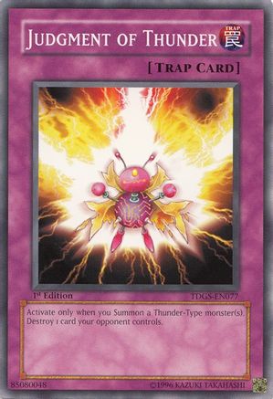 Judgment of Thunder (TDGS-EN077) - The Duelist Genesis 1st Edition The Duelist Genesis Yugioh Single Squirtle Squad Card Shop.