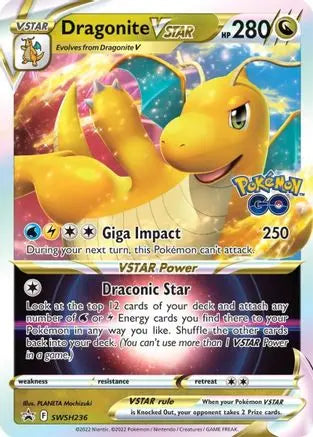 Dragonite VSTAR SWSH236 - Holofoil SWSH Sword & Shield Promo Cards - Promo SWSH: Sword & Shield Promo Cards Pokemon Single Squirtle Squad Card Shop.