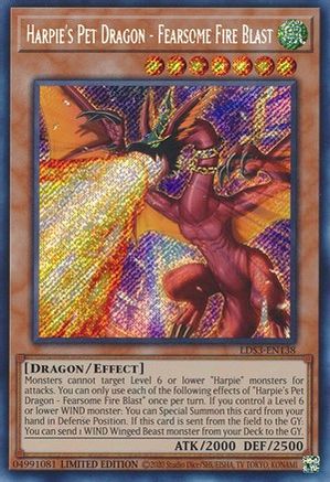 Harpie's Pet Dragon - Fearsome Fire Blast (LDS3-EN138) - Legendary Duelists: Season 3 Limited Legendary Duelists: Season 3 Yugioh Single Squirtle Squad Card Shop.