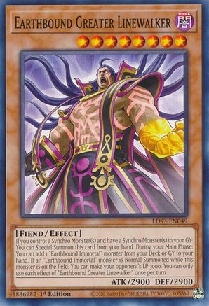 Earthbound Greater Linewalker (LDS3-EN049) - Legendary Duelists: Season 3 1st Edition Legendary Duelists: Season 3 Yugioh Single Squirtle Squad Card Shop.