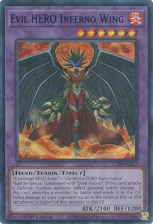 Evil HERO Inferno Wing (Blue) (LDS3-EN027) - Legendary Duelists: Season 3 1st Edition Legendary Duelists: Season 3 Yugioh Single Squirtle Squad Card Shop.