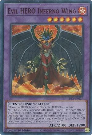 Evil HERO Inferno Wing (Red) (LDS3-EN027) - Legendary Duelists: Season 3 1st Edition Legendary Duelists: Season 3 Yugioh Single Squirtle Squad Card Shop.