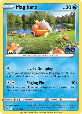 Magikarp 021 Pokemon GO - Common Pokemon GO Pokemon Single Squirtle Squad Card Shop.