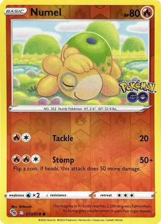 Numel (Peelable Ditto) 013 - Reverse Holofoil Pokemon GO - Common