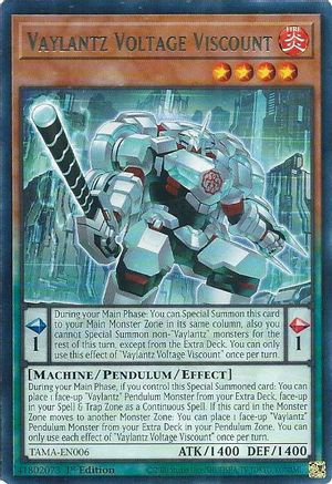 Vaylantz Voltage Viscount (TAMA-EN006) - Tactical Masters 1st Edition Tactical Masters Yugioh Single Squirtle Squad Card Shop.