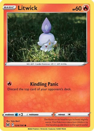 Litwick 024 SWSH11 Lost Origin - Common SWSH11: Lost Origin Pokemon Single Squirtle Squad Card Shop.