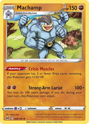 Machamp 088 - Holofoil SWSH11 Lost Origin - Holo Rare SWSH11: Lost Origin Pokemon Single Squirtle Squad Card Shop.