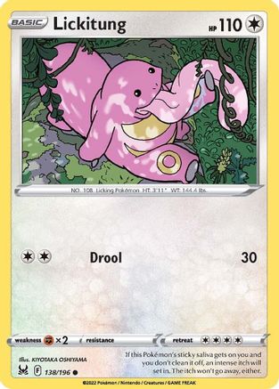 Lickitung 138 SWSH11 Lost Origin - Common SWSH11: Lost Origin Pokemon Single Squirtle Squad Card Shop.
