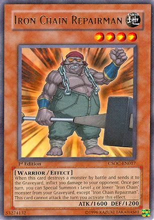 Iron Chain Repairman (CSOC-EN017) - Crossroads of Chaos Unlimited Crossroads of Chaos Yugioh Single Squirtle Squad Card Shop.