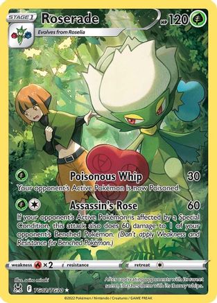 Roserade TG02 - Holofoil SWSH11 Lost Origin Trainer Gallery - Ultra Rare SWSH11: Lost Origin Trainer Gallery Pokemon Single Squirtle Squad Card Shop.