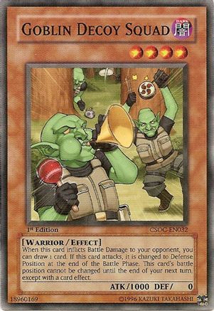 Goblin Decoy Squad (CSOC-EN032) - Crossroads of Chaos 1st Edition Crossroads of Chaos Yugioh Single Squirtle Squad Card Shop.