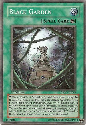Black Garden (CSOC-EN048) - Crossroads of Chaos 1st Edition Crossroads of Chaos Yugioh Single Squirtle Squad Card Shop.