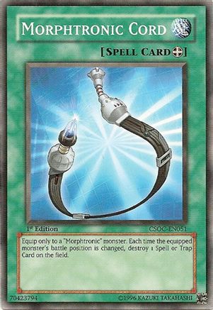 Morphtronic Cord (CSOC-EN051) - Crossroads of Chaos Unlimited Crossroads of Chaos Yugioh Single Squirtle Squad Card Shop.
