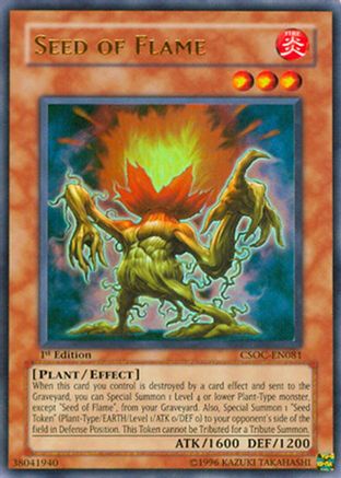 Seed of Flame (CSOC-EN081) - Crossroads of Chaos Unlimited Crossroads of Chaos Yugioh Single Squirtle Squad Card Shop.